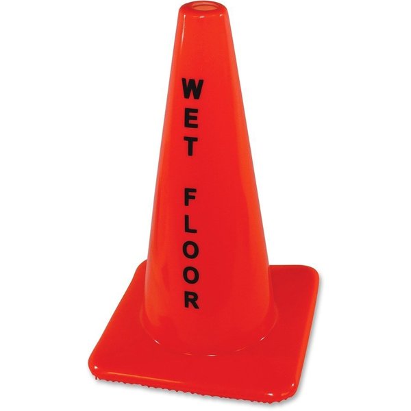 Impact Products Wet Floor Orange Safety Cone, 18" Height, 16.6" Width, Cone, English IMP9100CT